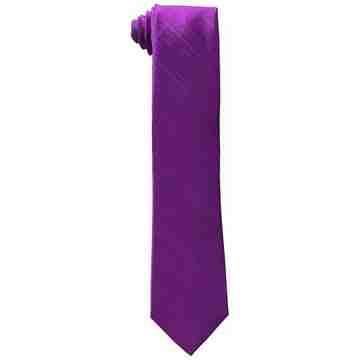 【Calvin Klein】男時尚紫紅色條紋真絲領帶