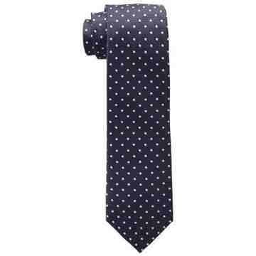 【Tommy Hilfiger】男時尚圓點圖騰寶藍色領帶