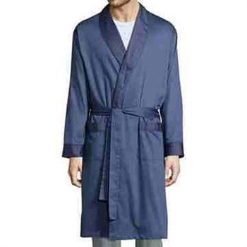 Stafford 2016男時尚Vintage靛藍色紋抗皺棉緞睡袍【金石堂、博客來熱銷】