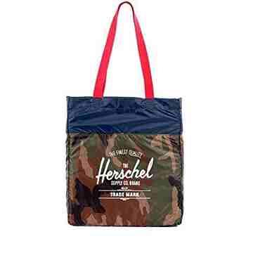 【Herschel】2016時尚綠迷彩色可壓縮手提包
