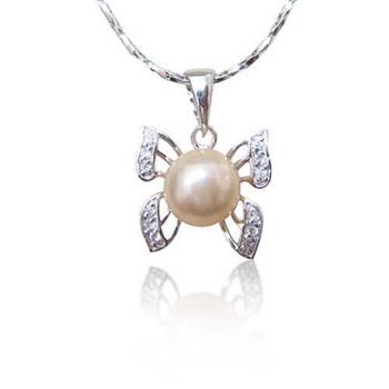 【小樂珠寶】甜心俏麗感－－－頂級天然珍珠墬鍊【金石堂、博客來熱銷】