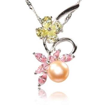 【小樂珠寶】時尚設計款－－－頂級天然珍珠墬鍊【金石堂、博客來熱銷】