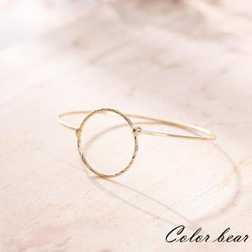 【卡樂熊】簡約時尚系幾何金屬手環－金色