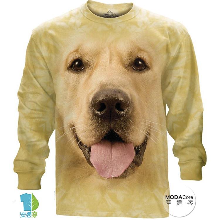 【摩達客】（現貨+預購）美國進口The Mountain 大黃金獵犬臉 純棉長袖T恤