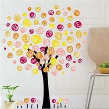 Christine創意組合DIY壁貼/牆貼/兒童教室佈置 金色果實【金石堂、博客來熱銷】