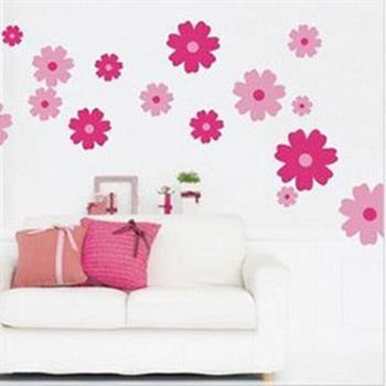Christine創意組合DIY壁貼/牆貼/兒童教室佈置 粉色小花【金石堂、博客來熱銷】