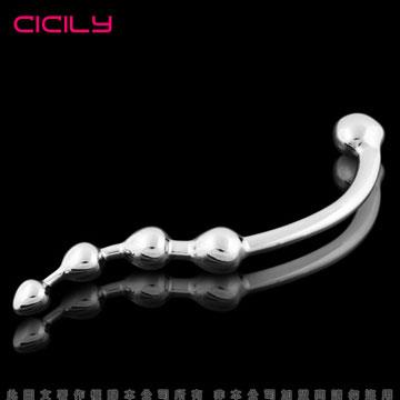 CICILY－金屬前列腺G點+後庭連拉珠按摩棒