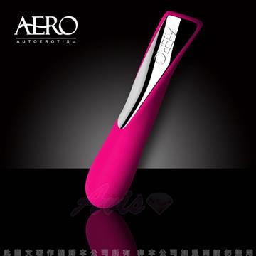 美國AERO AURA 奧拉 六段變頻女性曲線按摩棒－玫紅（磁吸式充電）