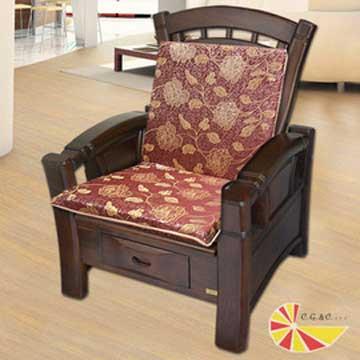 【凱蕾絲帝】木椅通~高支撐加厚連體L型坐墊（1入）－里昂玫瑰紅
