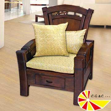 【凱蕾絲帝】飛黃藤達C01~實木椅專用坐墊（七入）+同款抱枕（七入）