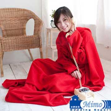 米夢家居~紅喜迎春100%台灣製造~輕柔懶人袖毯（懶人毯、袖毯、毛毯高雄現貨）