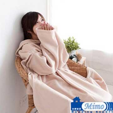 米夢家居~典雅米夢100%台灣製造~輕柔懶人袖毯*1（懶人毯、毛毯高雄現貨）