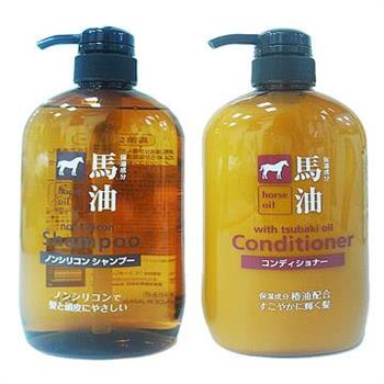 日本馬油洗髮精－600ml＋馬油護髮乳－600ml【金石堂、博客來熱銷】