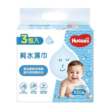 【好奇】純水嬰兒濕巾一般型100抽（3包x6組/箱）【金石堂、博客來熱銷】