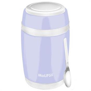 MoliFun魔力坊 不鏽鋼真空保鮮保溫燜燒食物罐550ml－淡雅紫
