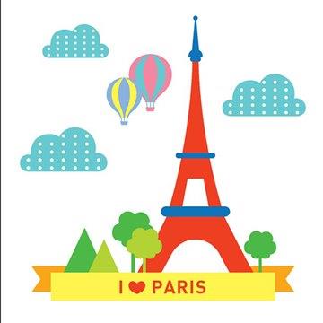 LOVIN 超萌韓版數字油畫城市系列 巴黎鐵塔（2）  1幅