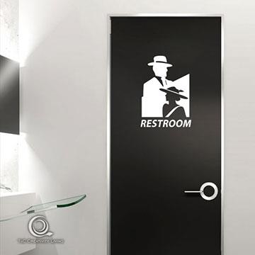 Christine洗手間標誌貼 / 壁貼 牆貼 / 廁所標示貼 WC028光影男女