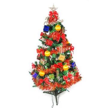 幸福3尺/3呎（90cm）一般型裝飾綠聖誕樹 （+紅彩禮物盒系）（不含燈）