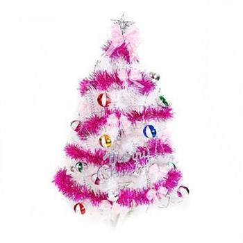 台灣製3尺（90cm）特級白色松針葉聖誕樹 （繽紛馬卡龍粉紫色系）（不含燈）【金石堂、博客來熱銷】