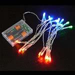 聖誕燈 LED燈串20燈電池燈 (四彩光/透明線) (高亮度又環保) YS-XLB020001【金石堂、博客來熱銷】