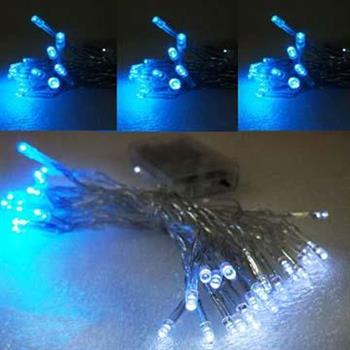 聖誕燈 LED燈串50燈電池燈 （藍白光）（透明線）（高亮度又環保） YS－XLB050002【金石堂、博客來熱銷】