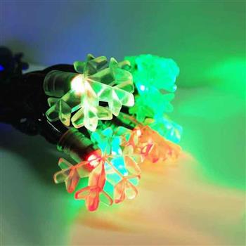 聖誕燈裝飾燈LED20燈雪花燈造型燈（彩色光）（插電式/自動雙色雙閃）【金石堂、博客來熱銷】