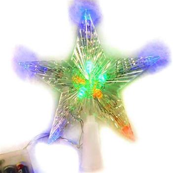 聖誕燈LED透明樹頂星電池燈 （彩光） （高亮度又環保）（可裝飾於聖誕樹頂或窗戶等）【金石堂、博客來熱銷】