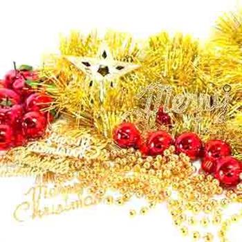 聖誕裝飾配件包組合~紅蘋果金色系 （2尺（60cm）樹適用）（不含聖誕樹）（不含燈）【金石堂、博客來熱銷】