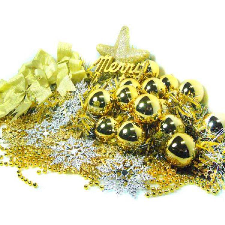 【摩達客】聖誕裝飾配件包組合~金銀色系 （7尺（210cm）樹適用）（不含聖誕樹）（不含燈）