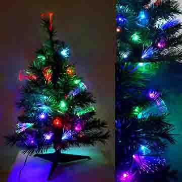 【摩達客】夢幻多變2尺/2呎（60cm）彩光LED光纖聖誕樹