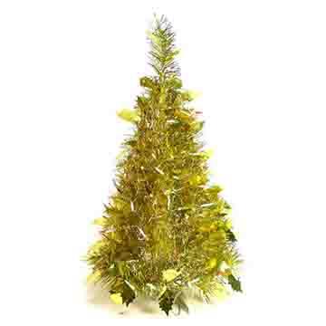 2尺/2呎（60cm） 創意彈簧摺疊聖誕樹 （金色系）