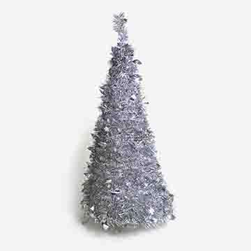 4尺/4呎（120cm） 創意彈簧摺疊聖誕樹 （銀色系）