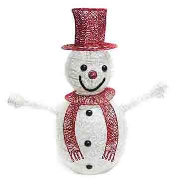 【摩達客】60cm 紅帽小雪人聖誕擺飾