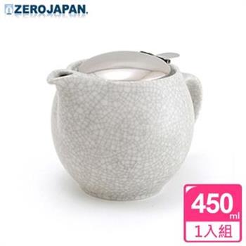 【ZERO JAPAN】冰裂典藏白瓷不鏽鋼蓋壺450cc【金石堂、博客來熱銷】