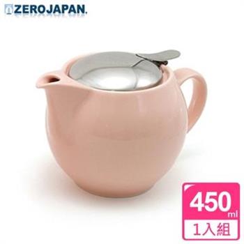 【ZERO JAPAN】典藏陶瓷不鏽鋼蓋壺（桃粉紅）450cc【金石堂、博客來熱銷】