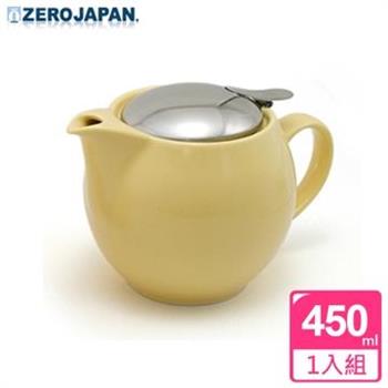 【ZERO JAPAN】典藏陶瓷不鏽鋼蓋壺（香蕉黃）450cc【金石堂、博客來熱銷】