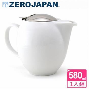 【ZERO JAPAN】品味生活陶瓷不鏽鋼蓋壺（白）580cc【金石堂、博客來熱銷】