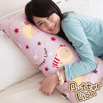 【奶油獅】正版授權 台灣製造－搖滾星星可拆洗長型抱枕－淡紫（一入）