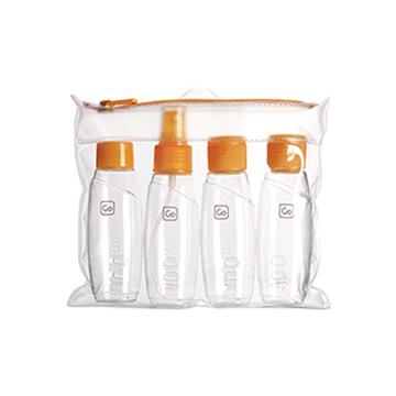 【Go Travel】登機專用分裝瓶四件組－橘色