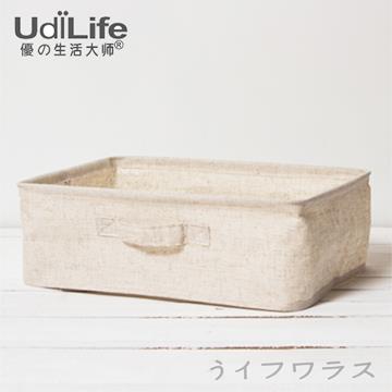 【UdiLife】森/棉麻收納盒/中－3入組