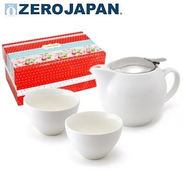 【ZERO JAPAN】典藏陶瓷一壺兩杯超值禮盒組（白色）