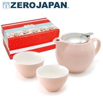 【ZERO JAPAN】典藏陶瓷一壺兩杯超值禮盒組（桃粉紅）【金石堂、博客來熱銷】