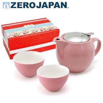 【ZERO JAPAN】典藏陶瓷一壺兩杯超值禮盒組（玫瑰粉）【金石堂、博客來熱銷】