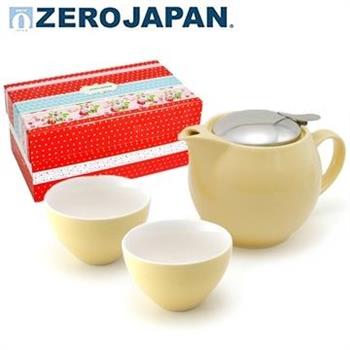 【ZERO JAPAN】典藏陶瓷一壺兩杯超值禮盒組（香蕉黃）【金石堂、博客來熱銷】