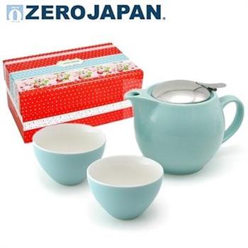 【ZERO JAPAN】典藏陶瓷一壺兩杯超值禮盒組（湖水藍）【金石堂、博客來熱銷】