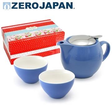 【ZERO JAPAN】典藏陶瓷一壺兩杯超值禮盒組（藍苺）