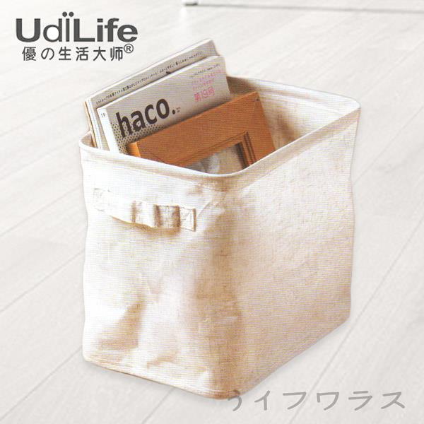 【UdiLife】森/棉麻深型收納盒－4入組