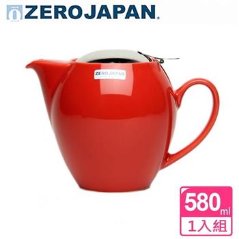 【ZERO JAPAN】品味生活陶瓷不鏽鋼蓋壺（蕃茄紅）580cc【金石堂、博客來熱銷】