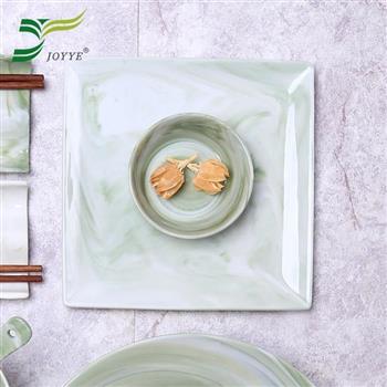 【JOYYE陶瓷餐具】畫意四方盤－綠色【金石堂、博客來熱銷】