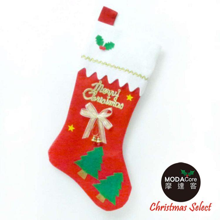 【摩達客】可愛16吋裝飾紅色耶誕襪/聖誕襪